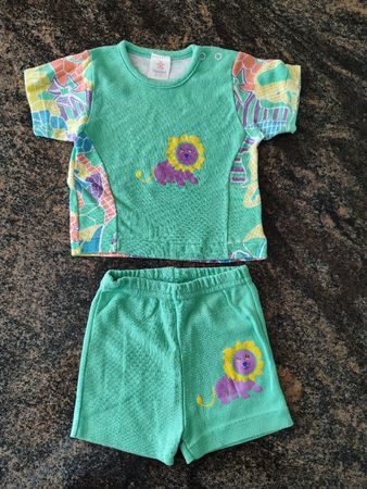 Sommer-Set, 2 Teilig, grün Gr 62/68
