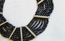 Vintage luxuriöses Glasperlen Collier ca 1950