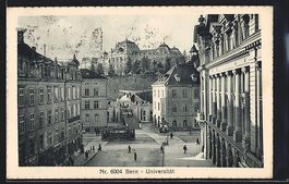 Bern, Universität mit Geschäften und S