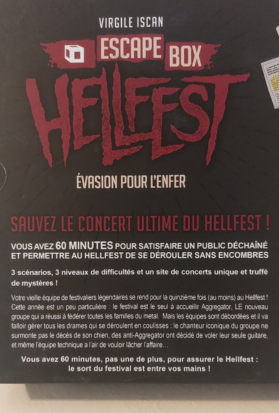 Jeux: Hellfest Escape Box – Neuf avec emballage d'origine à Saxon par Squal_ 6