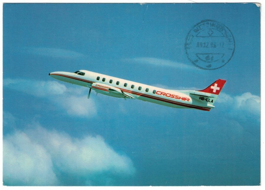 Cartoline postali: Crossair Swaeringen Metroliner – Usato da Frauenfeld venduto da POML