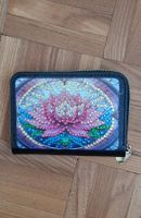 Petit porte-monnaie en diamond painting "lotus"/Kleines Diam