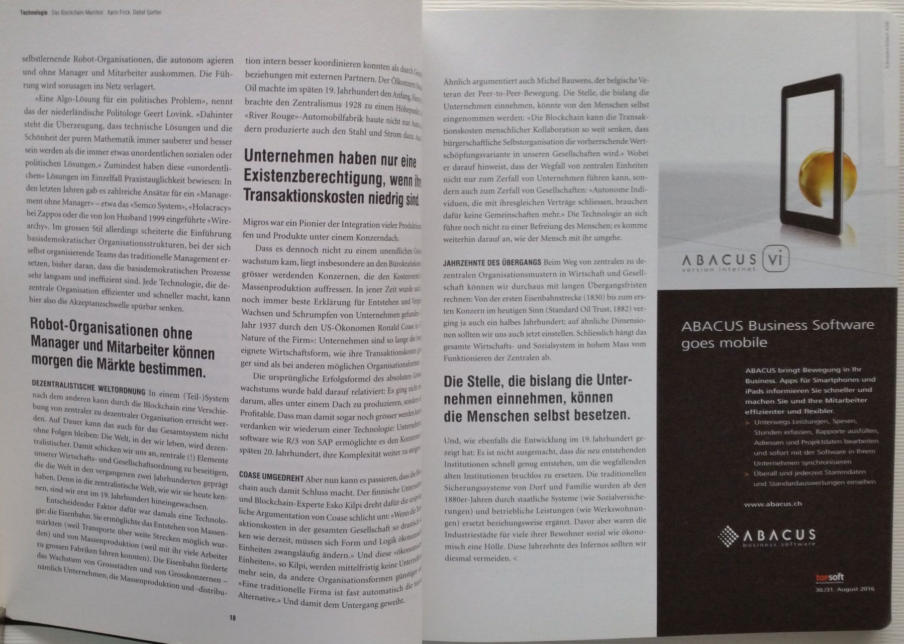Libri: Das Blockchain-Manifest - GDI IMPULS Nr. 2 / 2016 – Usato da Oberriet SG venduto da ganesh435 7