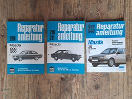 3x Mazda Reparaturanleitungen 1000, 1300, 323 ab 1985
