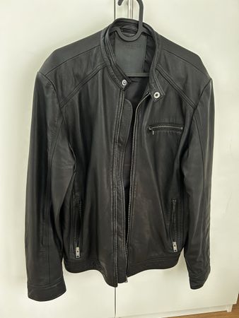 Lederjacke Selected Homme schwarz guter Zustand Herren