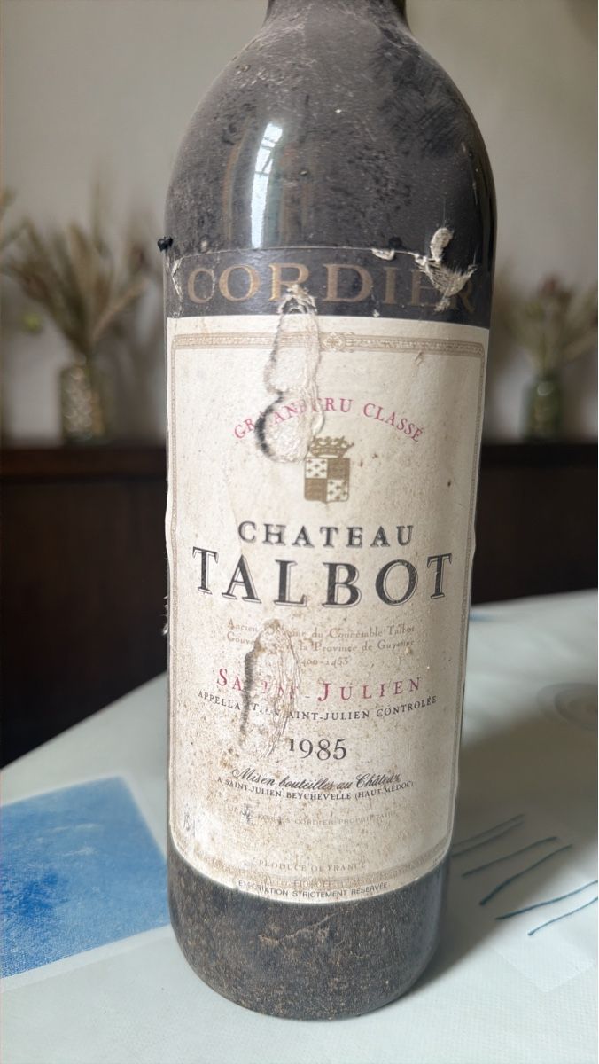 Vino: Château Talbot 1985 Bordeaux Wein Flasche – Usato da Stadel venduto da marcello32