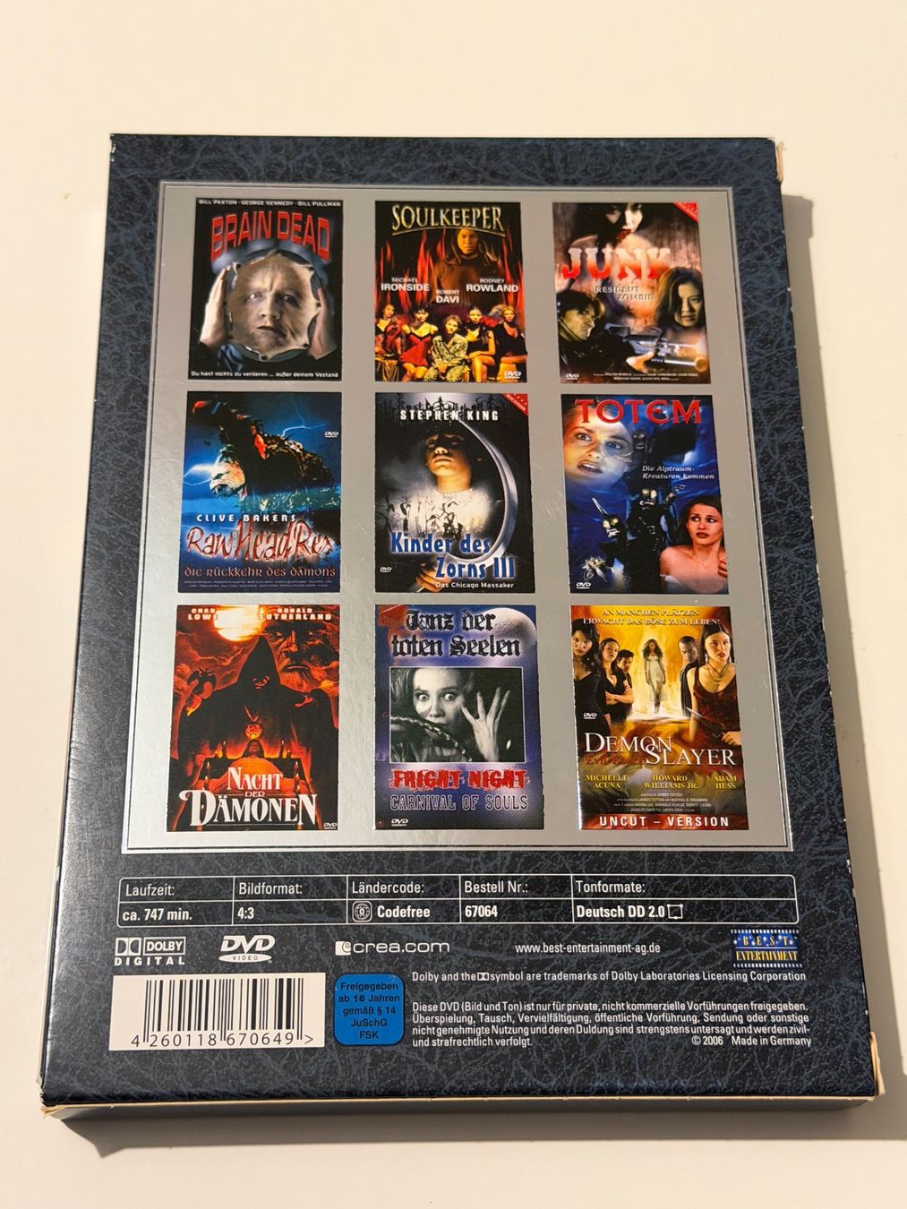Tutti i DVDs: Horror Collection DVD Box - 9 Filme - Neuwertig – Nuovo (secondo la descrizione) da Altstätten SG venduto da sheamus 1