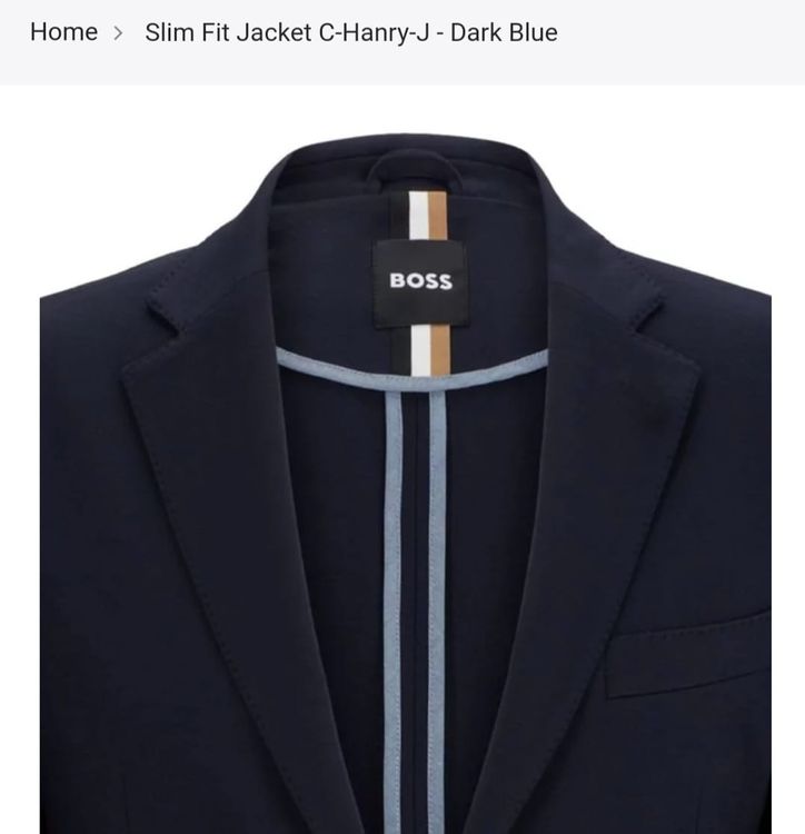 Hugo Boss Vestes: New BOSS Slim Fit Jacket C-Hanry-J Dark Blue M – Neuf avec emballage d'origine à Biel/bienne par Dinastuff