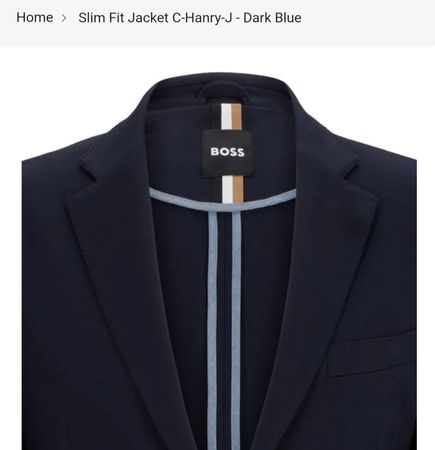 New BOSS Slim Fit Jacket C-Hanry-J Dark Blue M