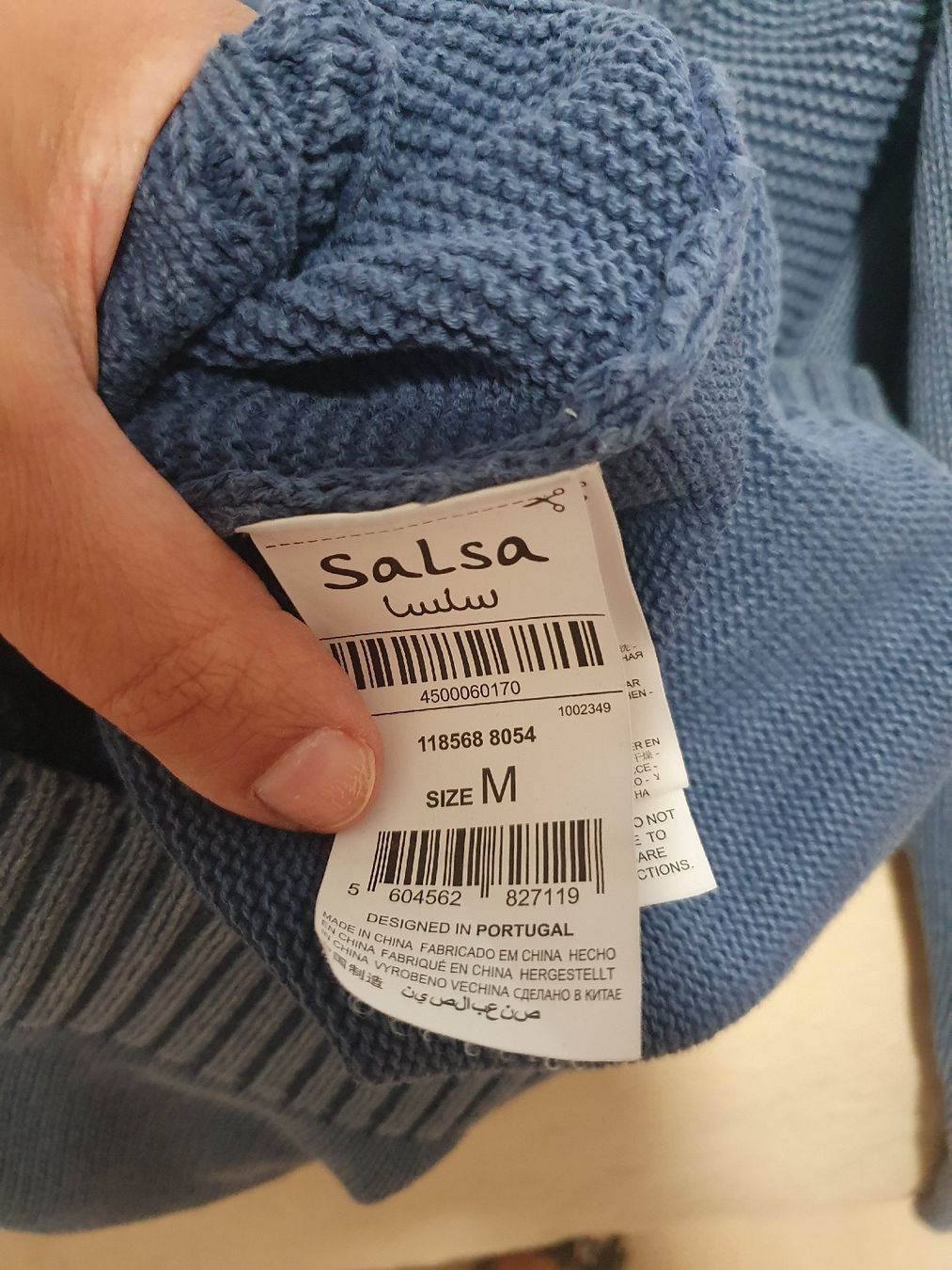 Pullover & Sweatshirts: Pullover Salsa blau Grösse M mit Kragen  – Gebraucht aus St.Gallen von Avena135 3