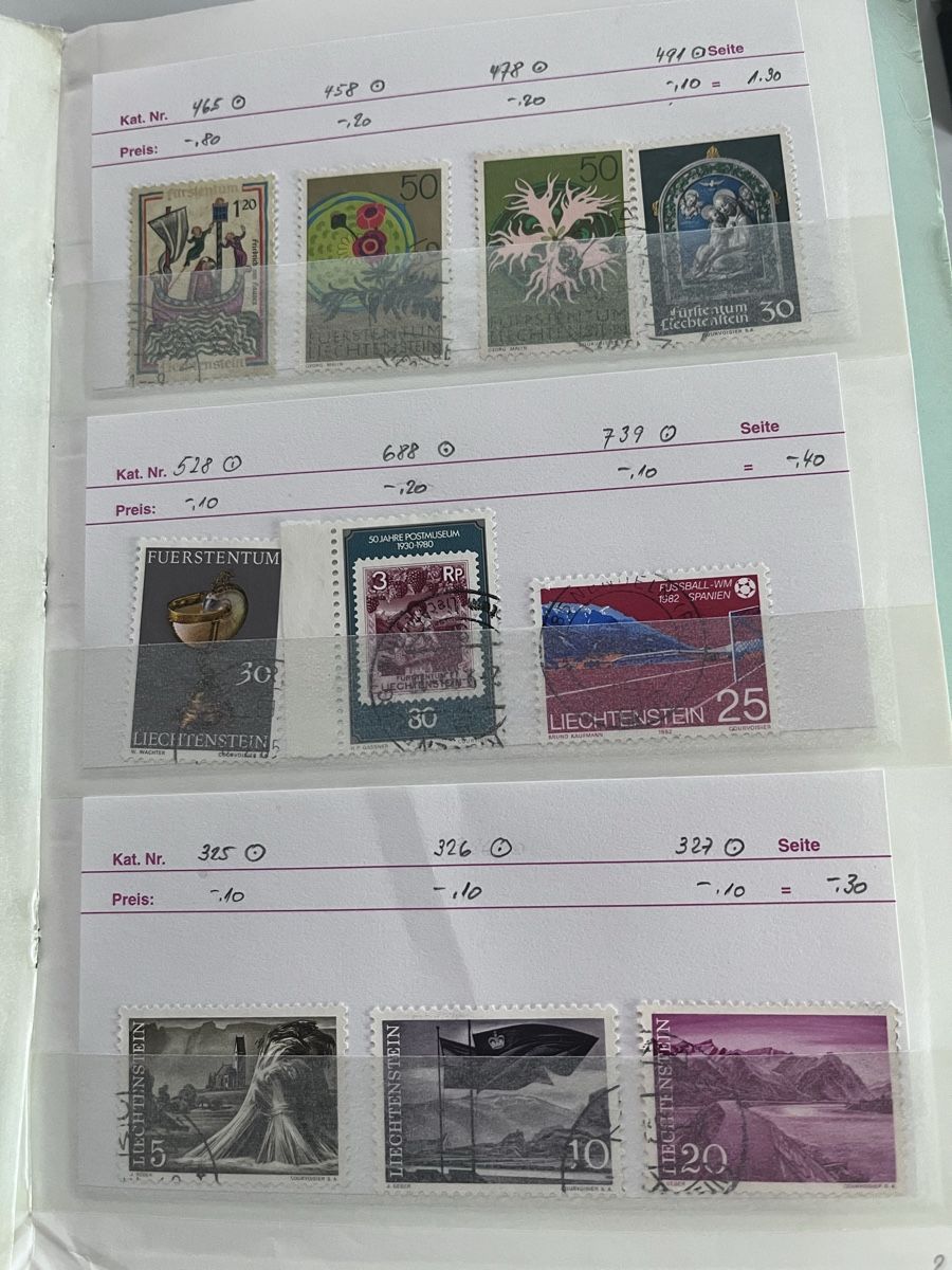 Tutti i francobolli: Briefmarken Auswahlheft Liechtenstein – Usato da Römerswil LU venduto da manuscha_ 5