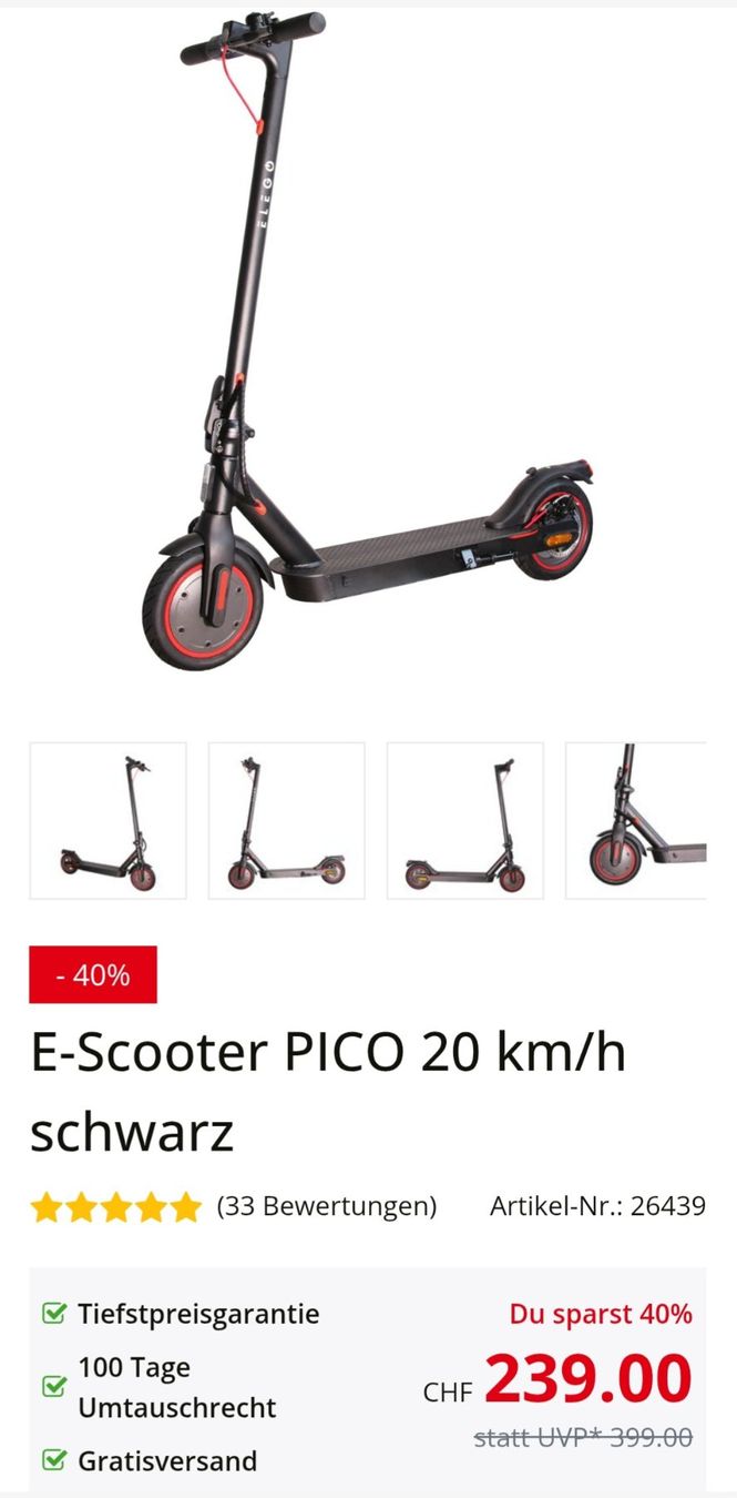 Scooters: E-Scooter/ Elektro-Scooter – Gebraucht aus Basel von aca_j2hj 1