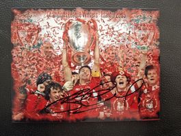 Steven Gerrard Liverpool FC Legende Autogramm pers getroffen