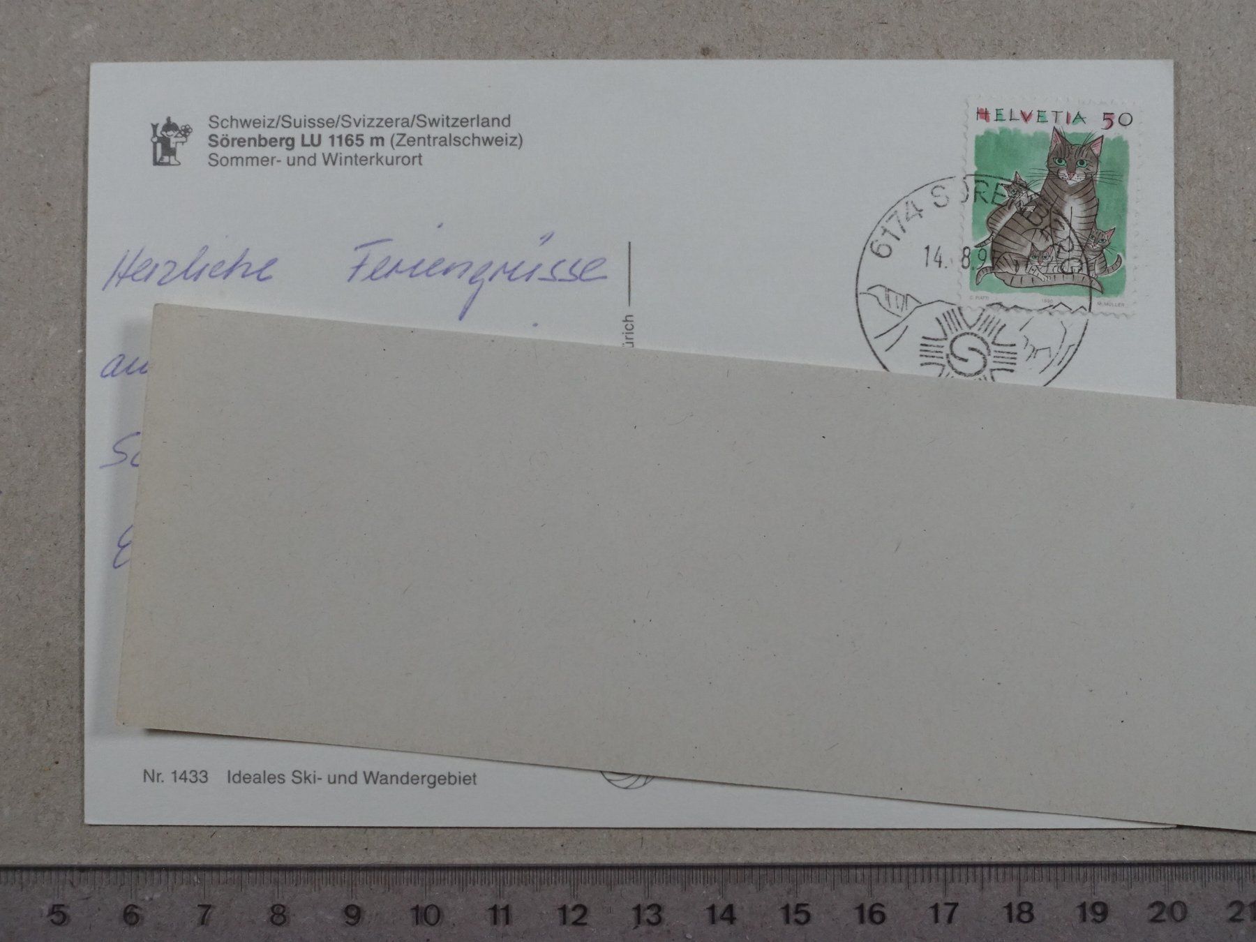 Cartoline postali: Sörenberg, 1991 – Usato da Lenzburg venduto da fh1 1