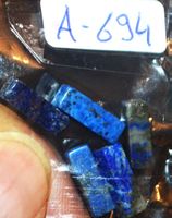 Rechtecke gelocht A-694 – Lapislazuli 4x4x13mm – 5 Stück