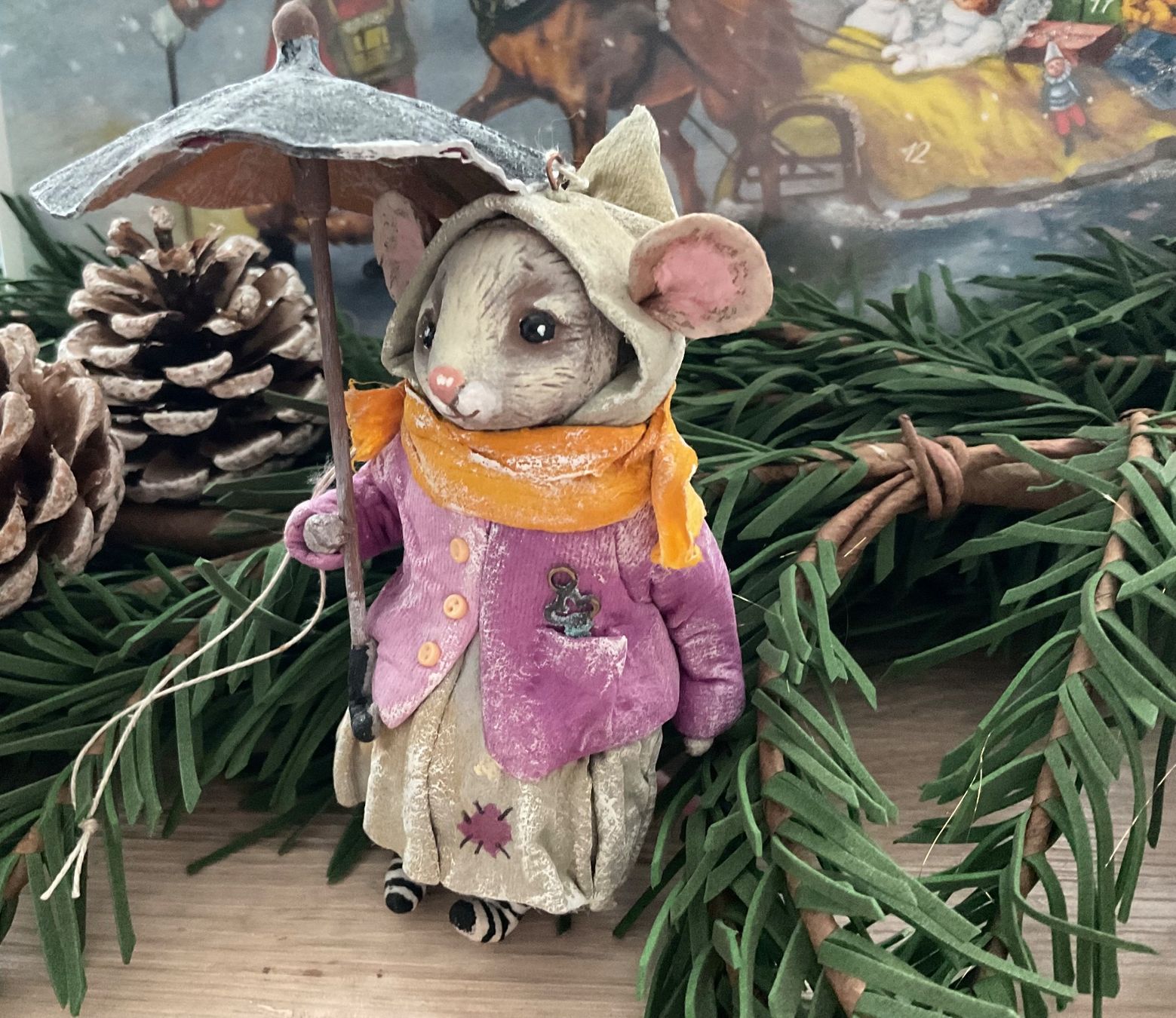 Tutte le decorazioni: Wunderschönes Mäuschen Spun Cotton = Wattefigur – Usato da Luzern venduto da Fairytel 1
