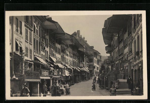 Cartoline postali: Thun, Hauptgasse mit Schuhwarenhandlung  – Usato da Berlin venduto da bartko-reher
