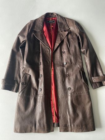 Damen-Ledermantel braun Grösse M/38 guter Zustand