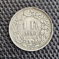 Schweiz 1 Franken 1946 Abart Fehlprägung Stempelfehler top!
