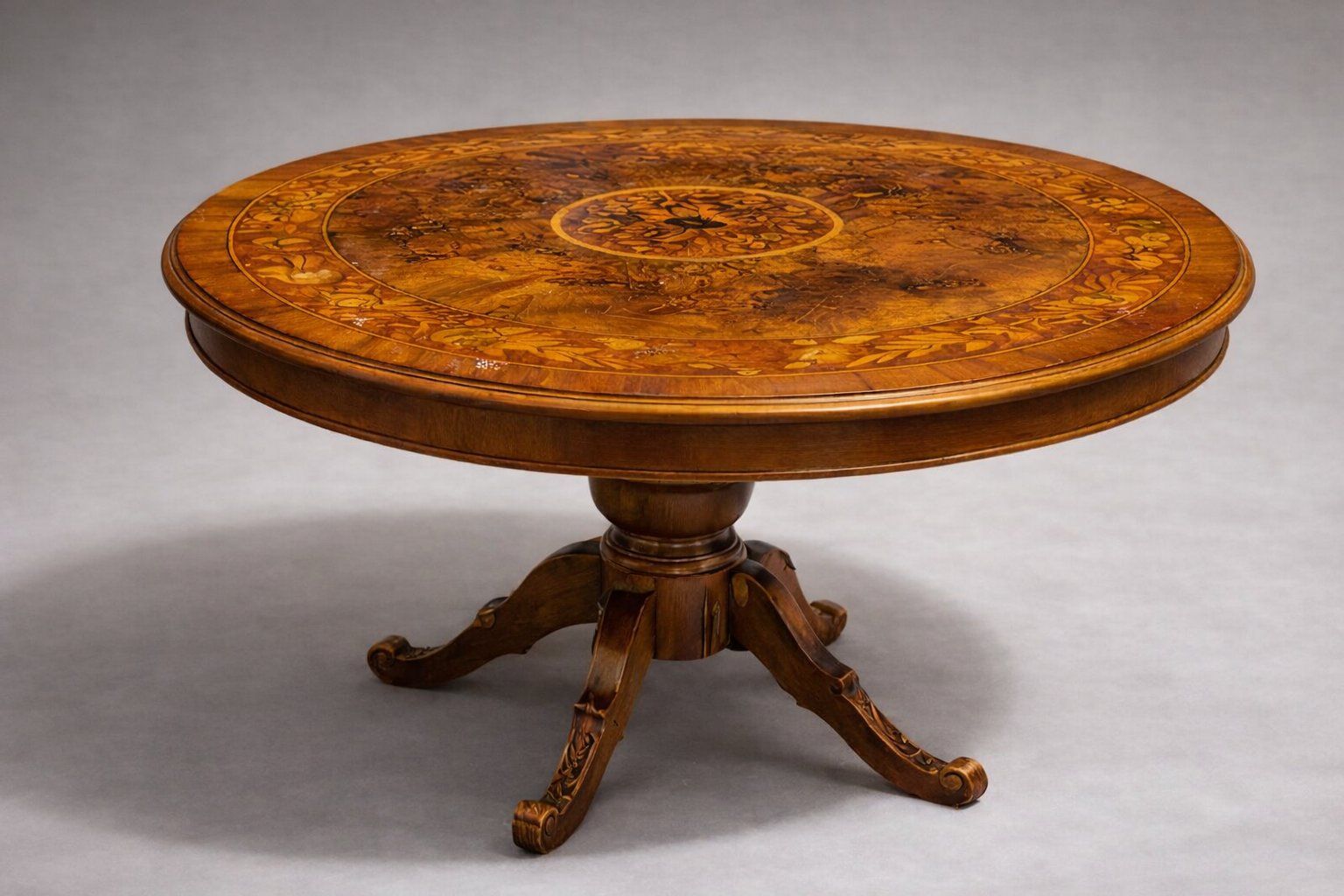 Tavoli: Classic Round Table with Inlay. Elegant Design! – Usato da Genève venduto da gen_qyb9