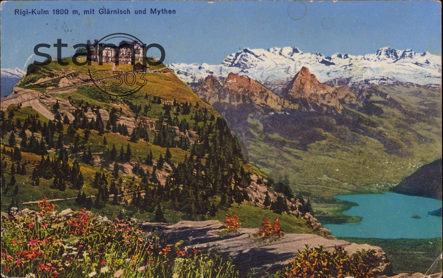 Cartoline postali: AK Rigi-Kulm mit Glärnisch und Mythen – Usato da Eggersriet venduto da stamp303