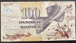Island 100 Krónur Banknote, Sammlerstück!