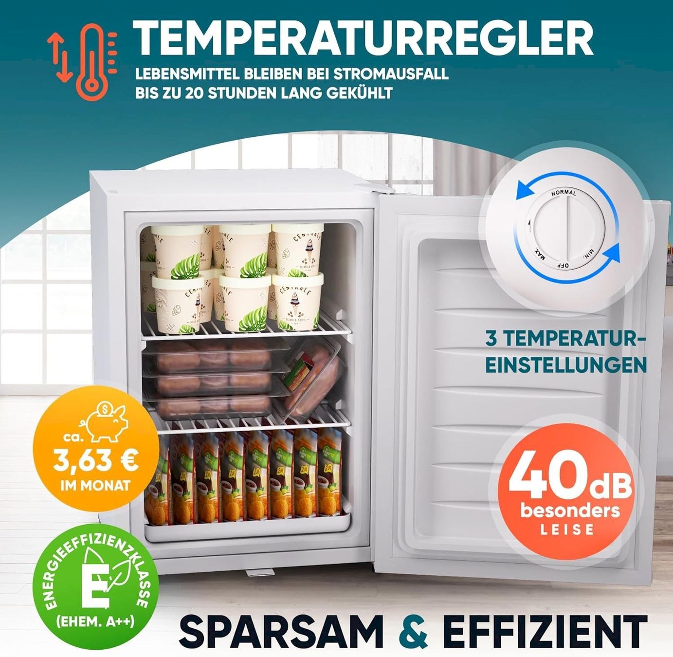Frigoriferi & Refrigeratori: Stillstern MGS 42 Mini-Gefrierschrank – Nuovo e nell'imballaggio originale da Bottighofen venduto da zaap 5