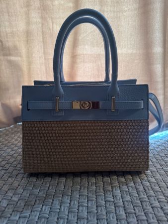 Tasche aus echtem Leder – Made in Italy – Blau