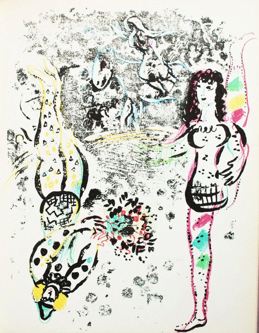 Grafica & Litografie: Marc Chagall - Spiel der Akrobaten - Lithographie 1963 – Usato da Ponte Tresa venduto da 11GalleriaAlterEgo11