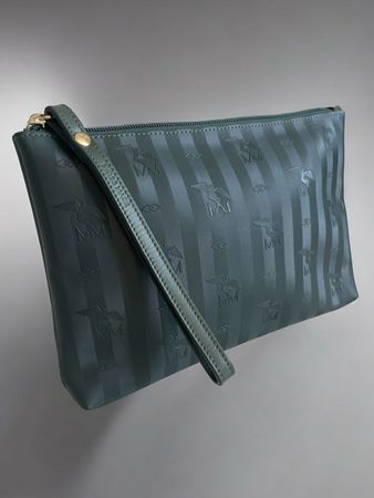 MAISON MOLLERUS Clutch / Kosmetiktasche / Tasche Dunkelgrün