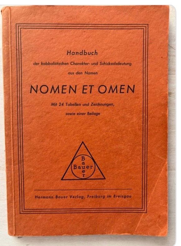 Libri: NOMEN ET OMEN, kabbalistische Charakterdeutung – Usato da Rütihof venduto da til_68lp