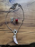 Thomas Sabo Kette mit Anhänger Rosenquarz zwei Anhänger