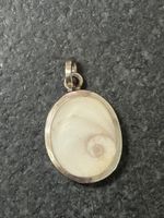 Shiva-Auge Silberanhänger (Muschel/Operculum)