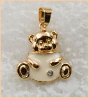 Anhänger Teddybär 18K Vergoldet