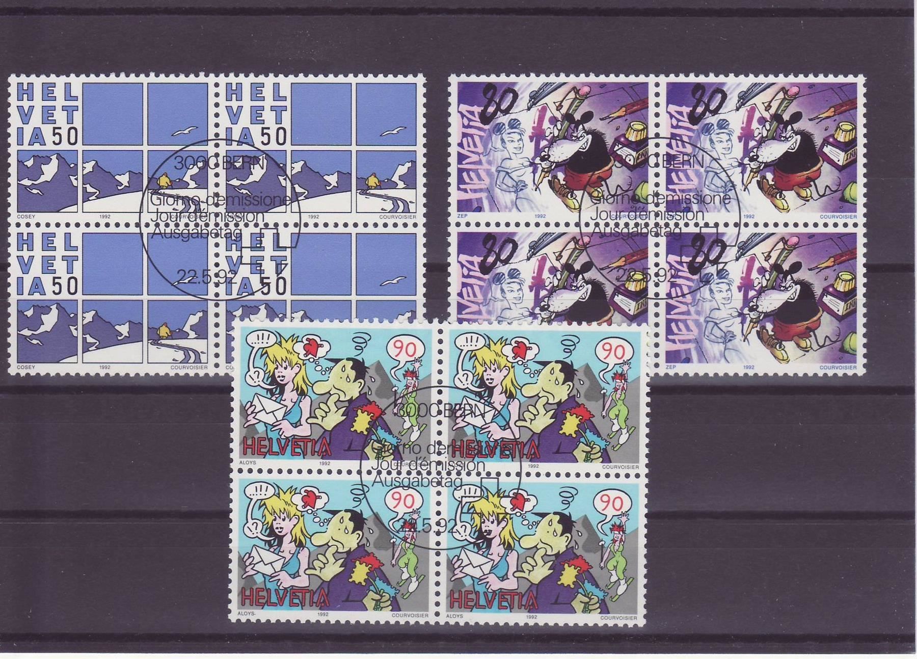 Tutti i francobolli: 1992 4er-Block Serie Ersttag – Usato da Spiez venduto da Crazyduck 3