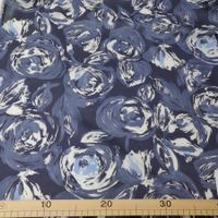 Italienische leichte Baumwolle 1.50x1.40m Rose blu-viola