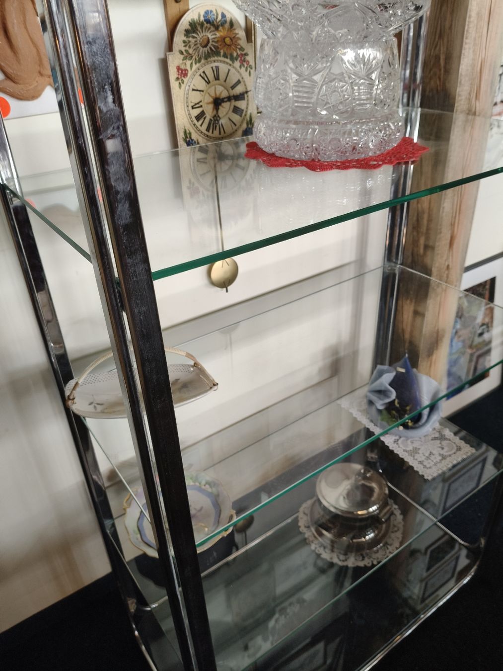 Scaffali: chrom- Regal mit Glas aus  70 er – Usato da Zwingen venduto da inf_2blh 3