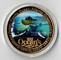 Indian Ocean_Five Oceans_Gedenkmedaille in Schutzkapsel