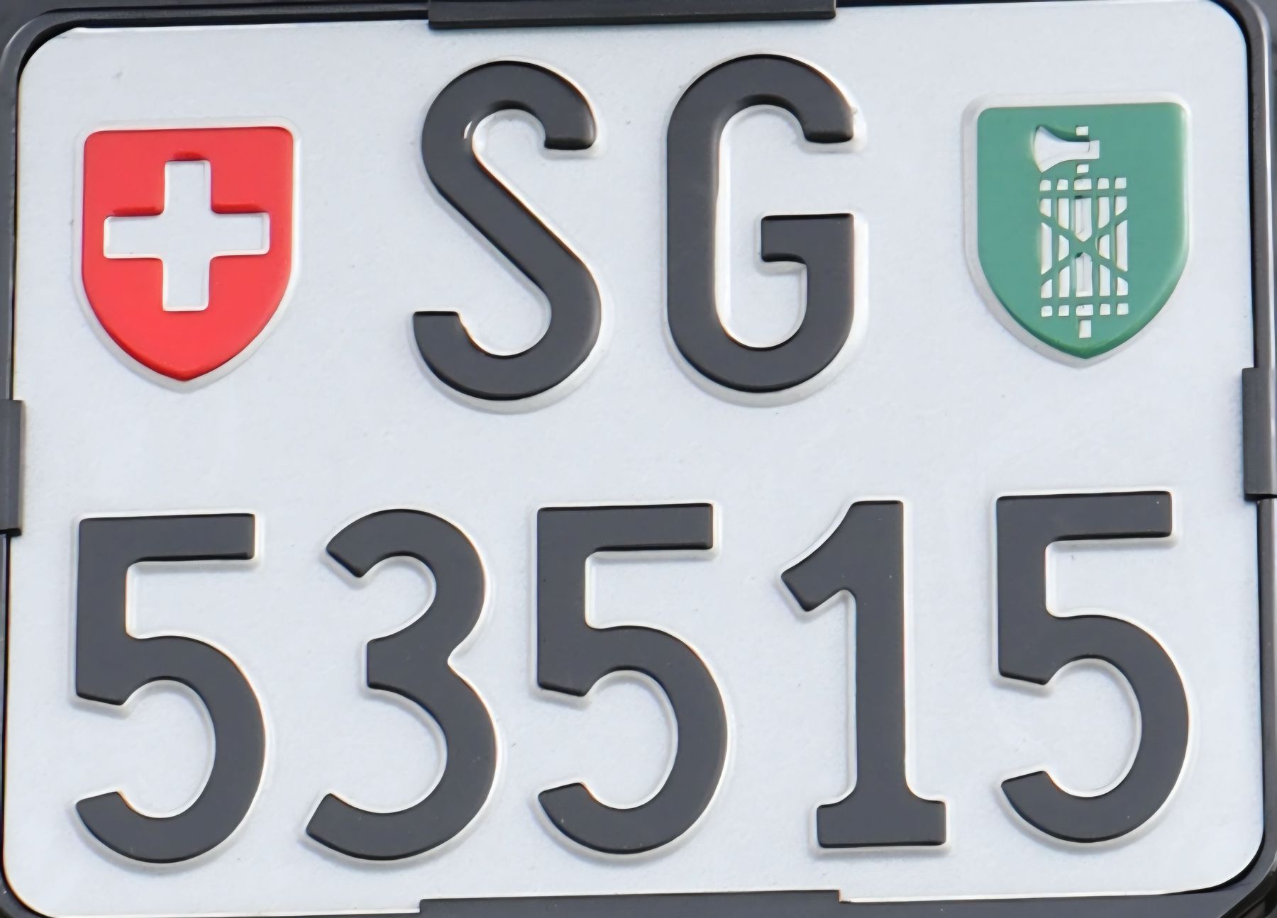 Schilder: Kontrollschild SG 53515 Motorrad Kennzeichen – Neu (gemäss Beschreibung) aus Niederwil SG von Dominic_Boesch