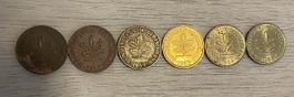 2x 2 Pfennig & 5x 5 Pfennig Umlaufmünzen (DE)