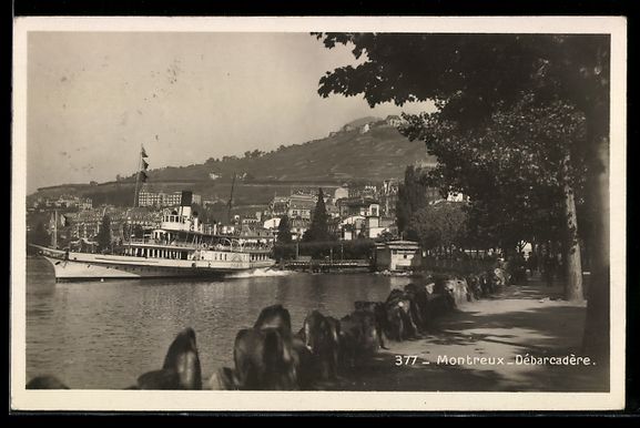 Cartes postales: AK Montreux, Débarcadère – D'occasion à Berlin par bartko-reher