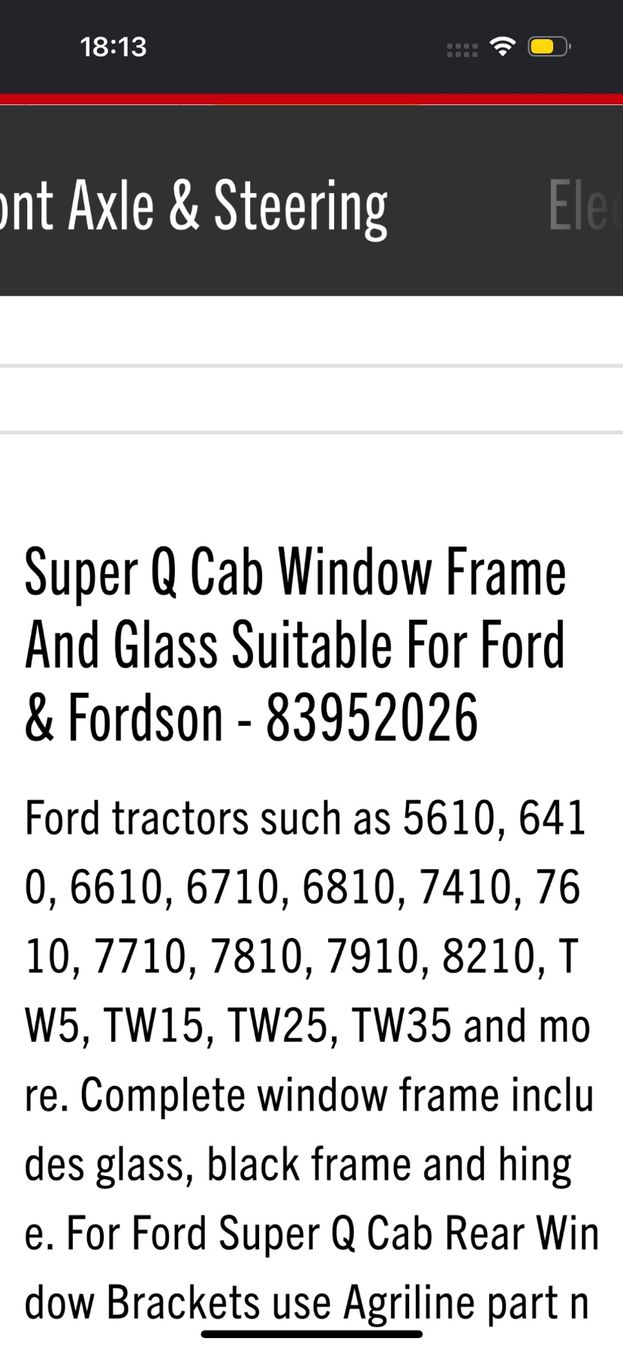 Ford Traktoren: Heckscheibe. Zu ford traktor – Gebraucht aus Diemtigen von Saner_7910_ 4
