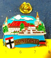 KONSTANZ AM BODENSEE PIN GEPRÄGT GOLDIG SCHIFF
