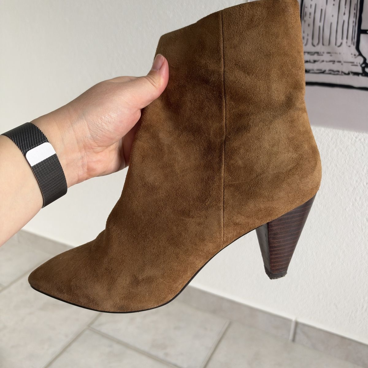Dune London Damenschuhe: Dune brown suede chic ankle boots  – Gebraucht aus Zofingen von JumpInVintage 7