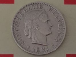 20 Rappen 1921 Ni, ss-vz, nur 2,5 Mio!