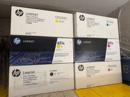 HP Laserdrucker Toner CE340AC, CE341AC, CE342AC, CE343AC,651