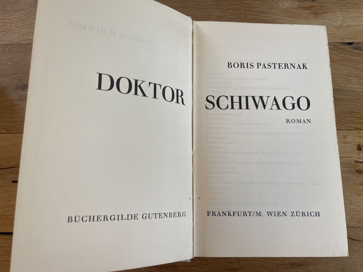 Libri: Buch Boris Pasternak - Doktor Schiwago 1958 – Usato da Winterthur venduto da cheerio97 2