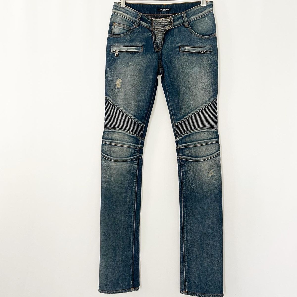 Balmain Jeans: BALMAIN Distressed Biker Jeans – Nuovo (secondo la descrizione) da Emmen venduto da Avviivva_Com2023