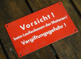 Emailschild "Vorsicht Vergiftungsgefahr" 25 x 15 cm (2)