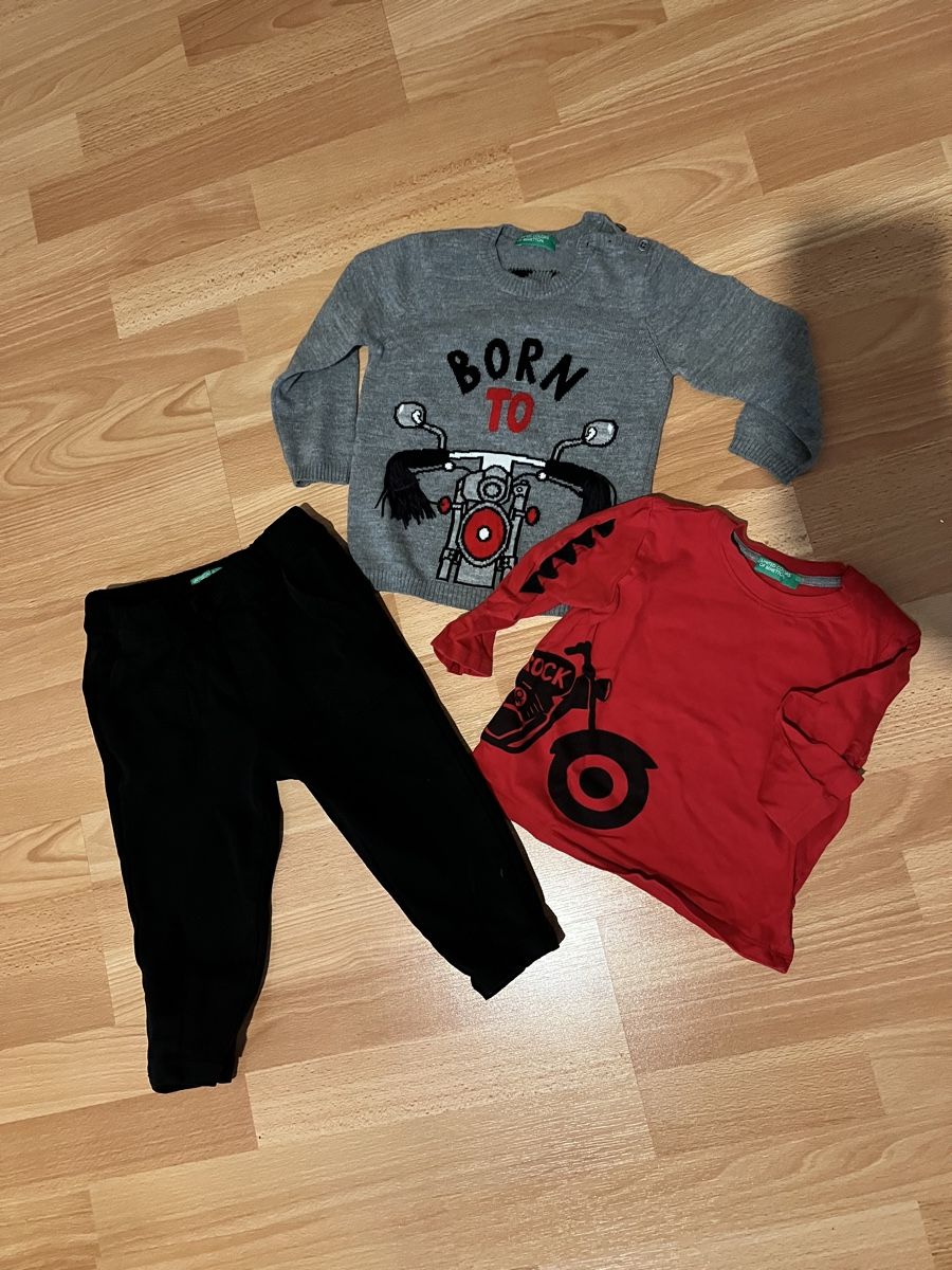 Benetton Lotti & Set di vestiti: Lot habits garçon taille 82 , Benetton – Usato da La Chaux-de-Fonds venduto da Sabinchenn 1